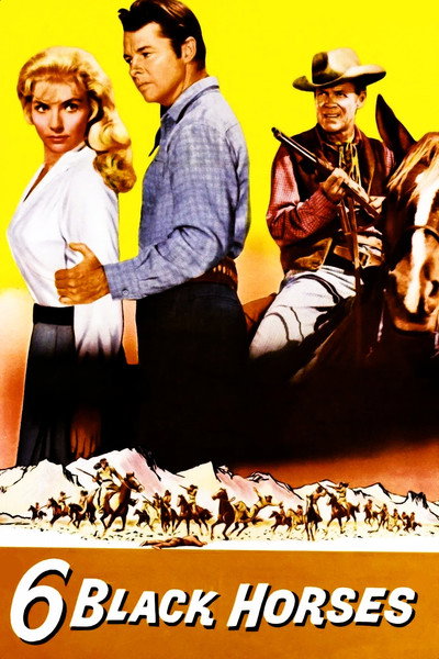 Póster de Seis caballos negros
