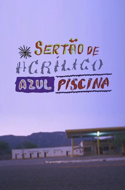 Póster de Sertão de Acrílico Azul Piscina