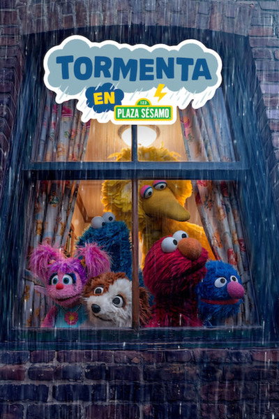 Póster de Sesame Street y la tormenta