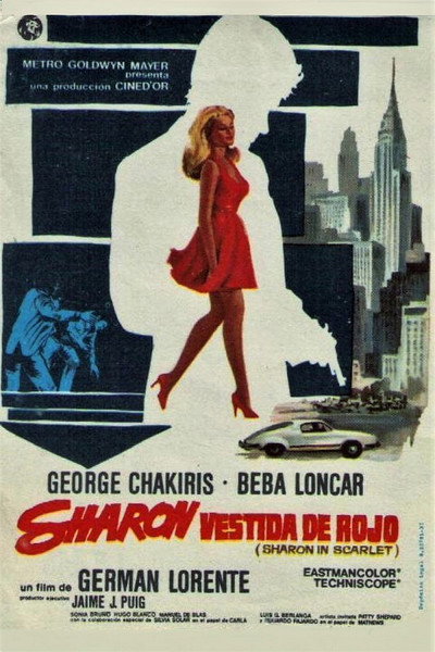 Póster de Sharon vestida de rojo