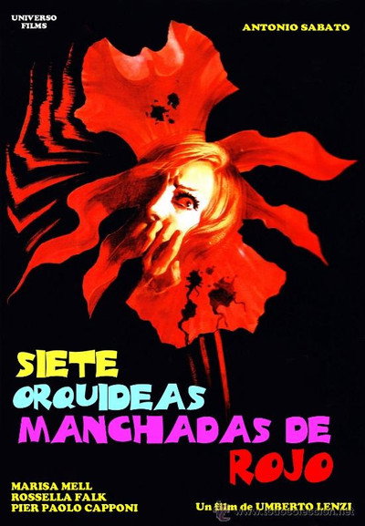 Póster de Siete orquídeas manchadas de rojo