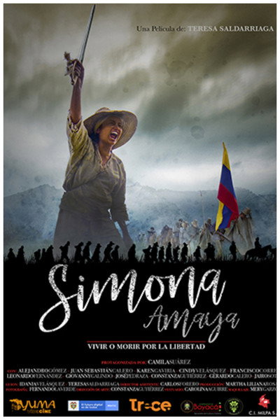 Póster de Simona Amaya, Vivir o Morir por la Libertad