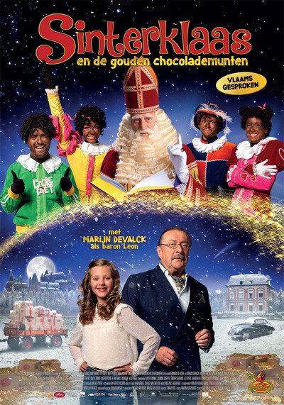 Póster de Sinterklaas & de gouden chocolademunten