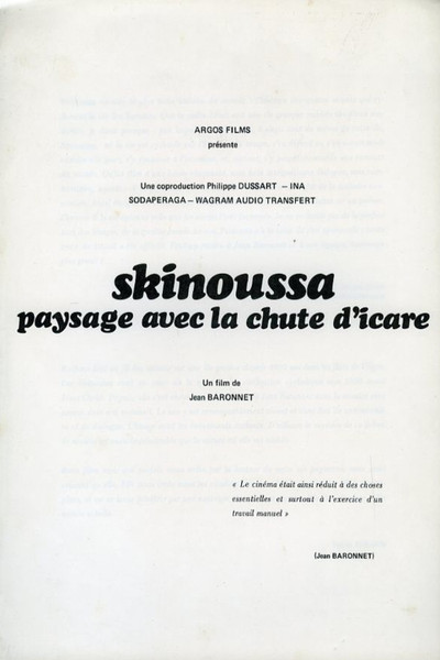 Póster de Skinoussa, paysage avec la chute d'Icare