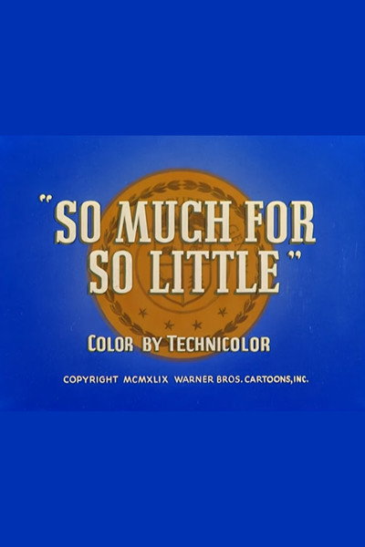Póster de So Much for So Little