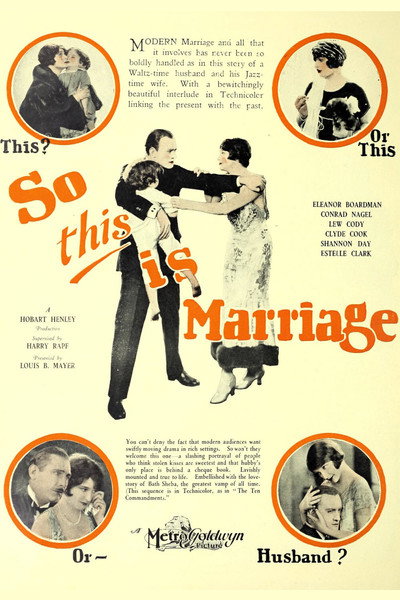 Póster de So This Is Marriage