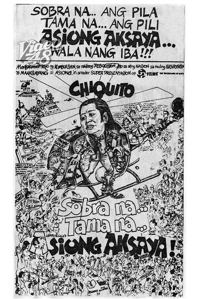 Póster de Sobra na, tama na, asiong aksaya