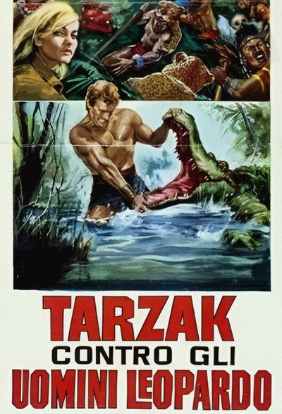 Póster de Tarzán contra los hombres leopardo