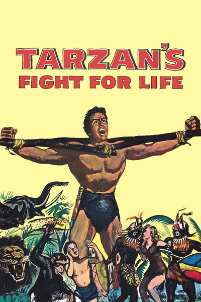 Póster de Tarzán lucha por su vida