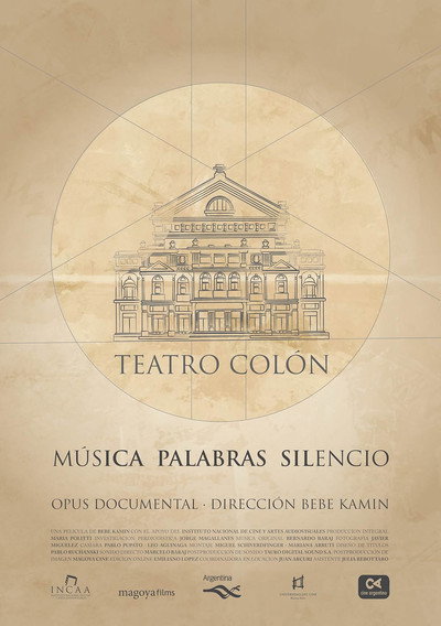 Póster de Teatro Colón, música, palabras, silencios