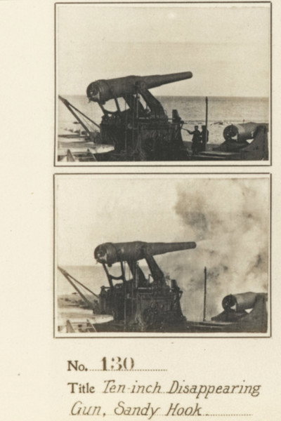Póster de Ten Inch Disappearing Carriage Gun Loading and Firing, Sandy Hook