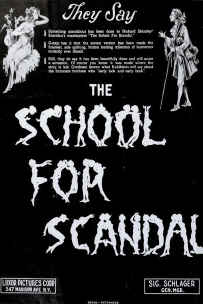Póster de The School for Scandal