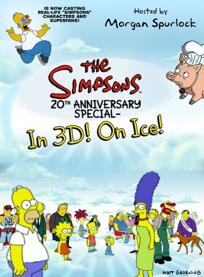 Póster de The Simpsons 20th Anniversary Special: In 3-D! On Ice!