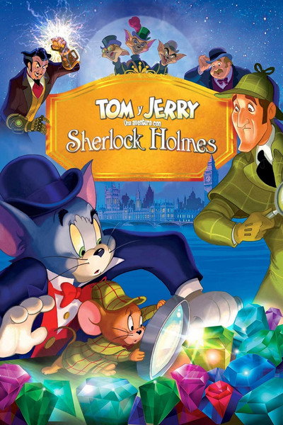 Póster de Tom y Jerry en una aventura con Sherlock Holmes