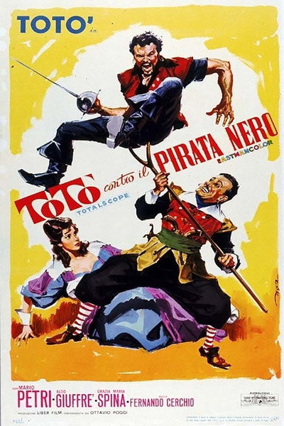 Póster de Totó contra el pirata negro