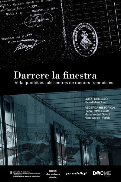 Póster de Tras la ventana. Vida cotidiana en los centros de menores franquistas.