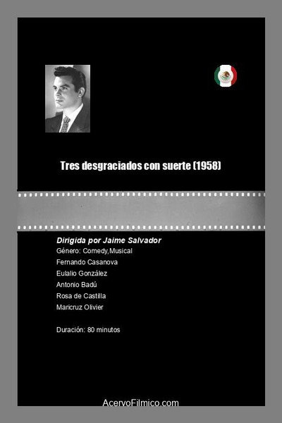 Póster de Tres desgraciados con suerte