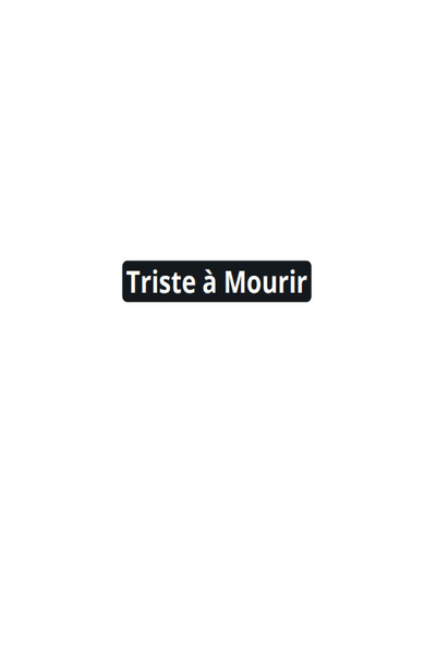 Póster de Triste a morir