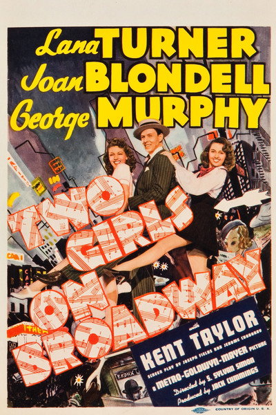 Póster de Two Girls on Broadway