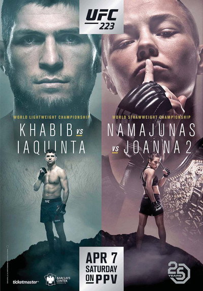 Póster de UFC 223: Khabib vs Iaquinta