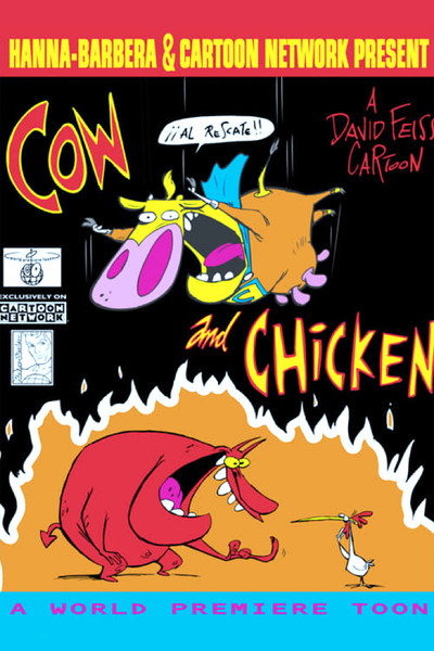 Póster de Vaca y pollo
