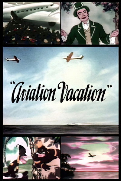 Póster de Vacaciones en avión