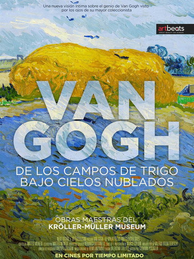 Póster de Van Gogh. De los campos de trigo bajo cielos nublados