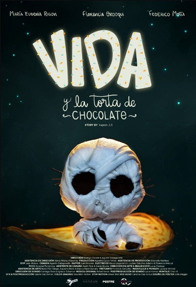Póster de Vida y la torta de chocolate
