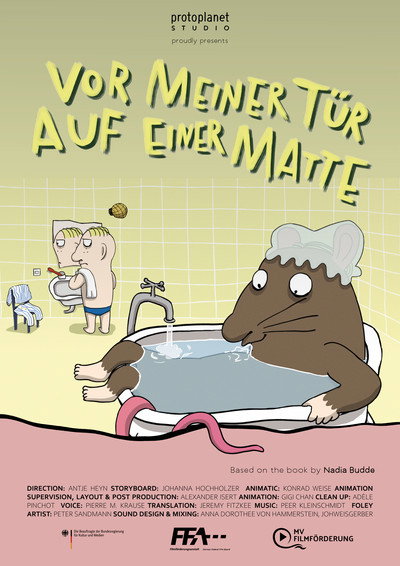 Póster de Vor meiner Tür auf einer Matte