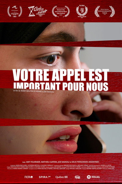 Póster de Votre appel est important pour nous