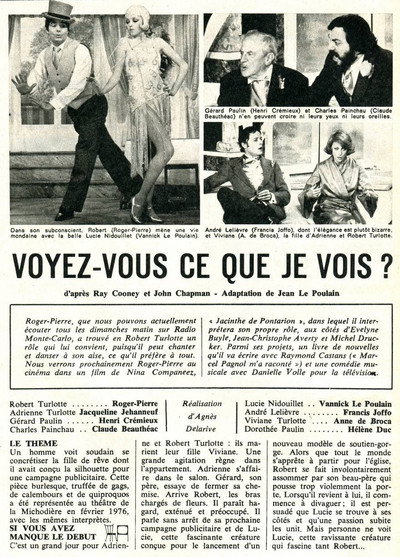 Póster de Voyez-vous ce que je vois?