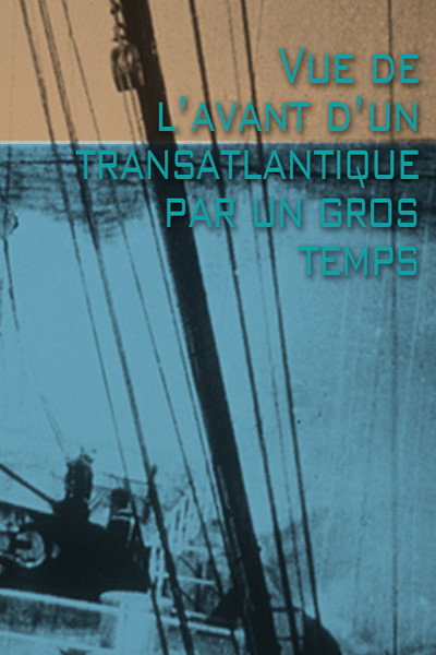 Póster de Vue de l'avant d'un transatlantique par un gros temps
