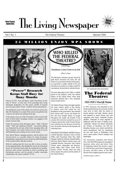 Póster de Who Killed the Federal Theatre