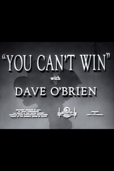 Póster de You Can't Win