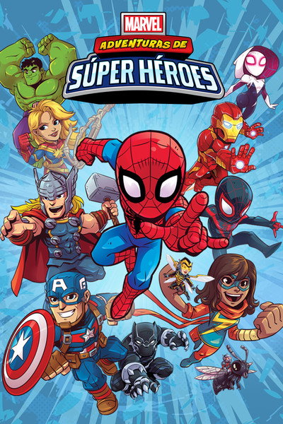 Póster de Aventuras de los superhéroes de Marvel