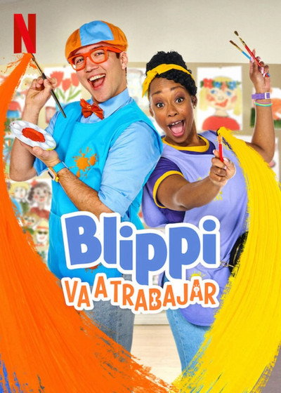 Póster de Blippi va a trabajar