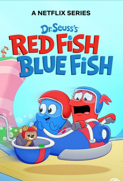 Póster de Dr. Seuss: Pez rojo, pez azul