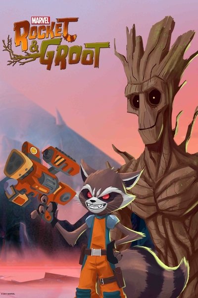 Póster de Rocket y Groot